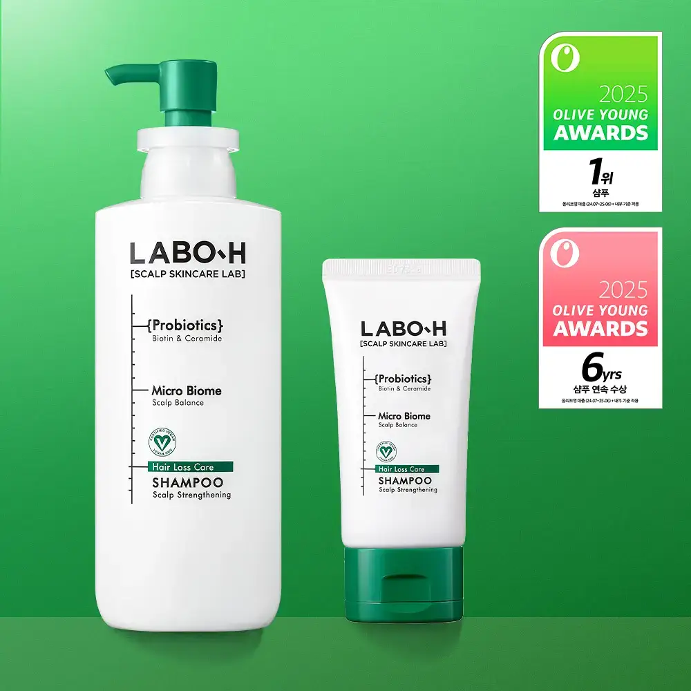 [4년연속1등] 라보에이치 두피강화샴푸 333ML+50ML기획 (탈모증상완화)